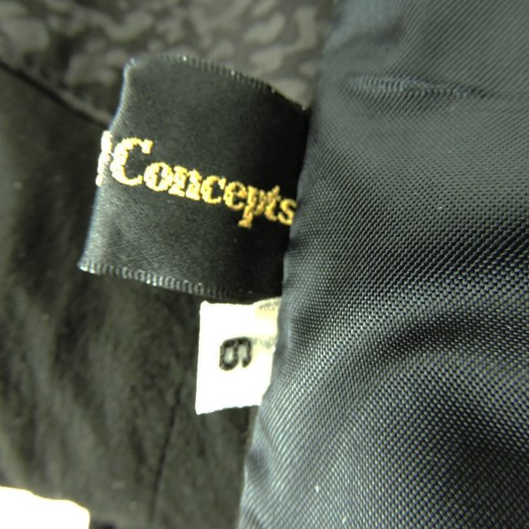 VTG 80s Black Suede Leather women's 6 Jacket big shoulders snap closure vintage - Picture 9 of 10